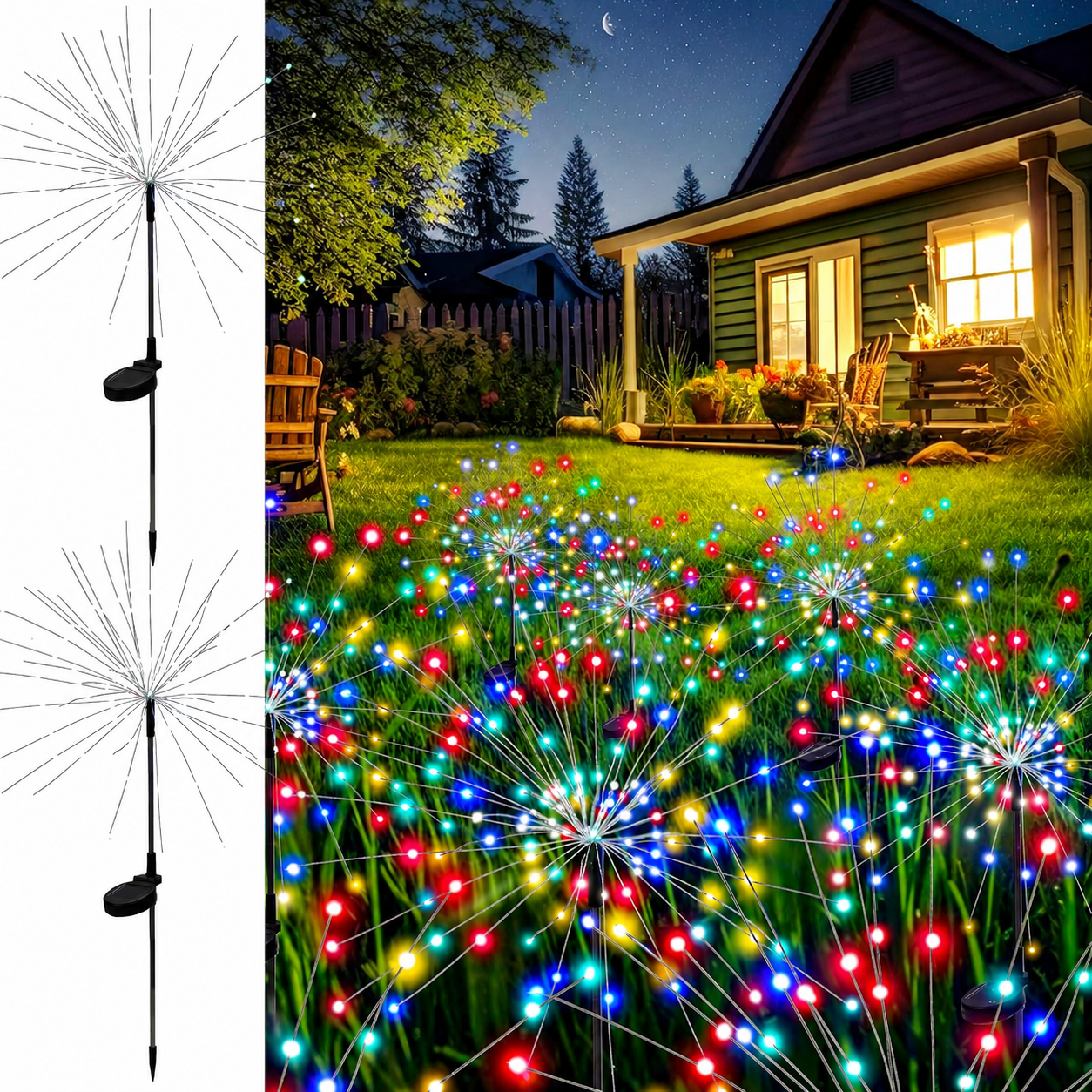 Solar Firework Lights for Outdoor Garden Decor