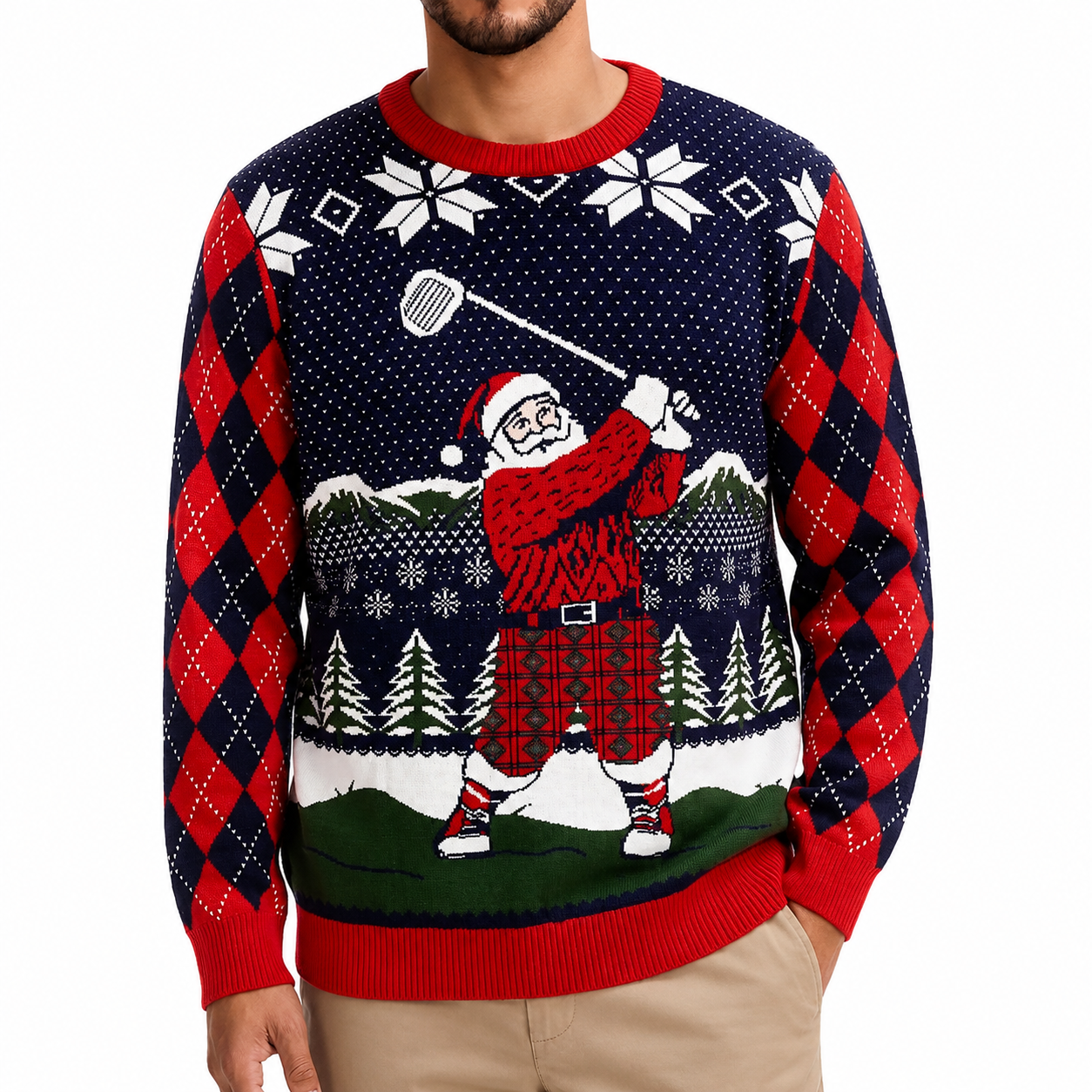 Classic Knit Christmas Pullover Sweater for Men