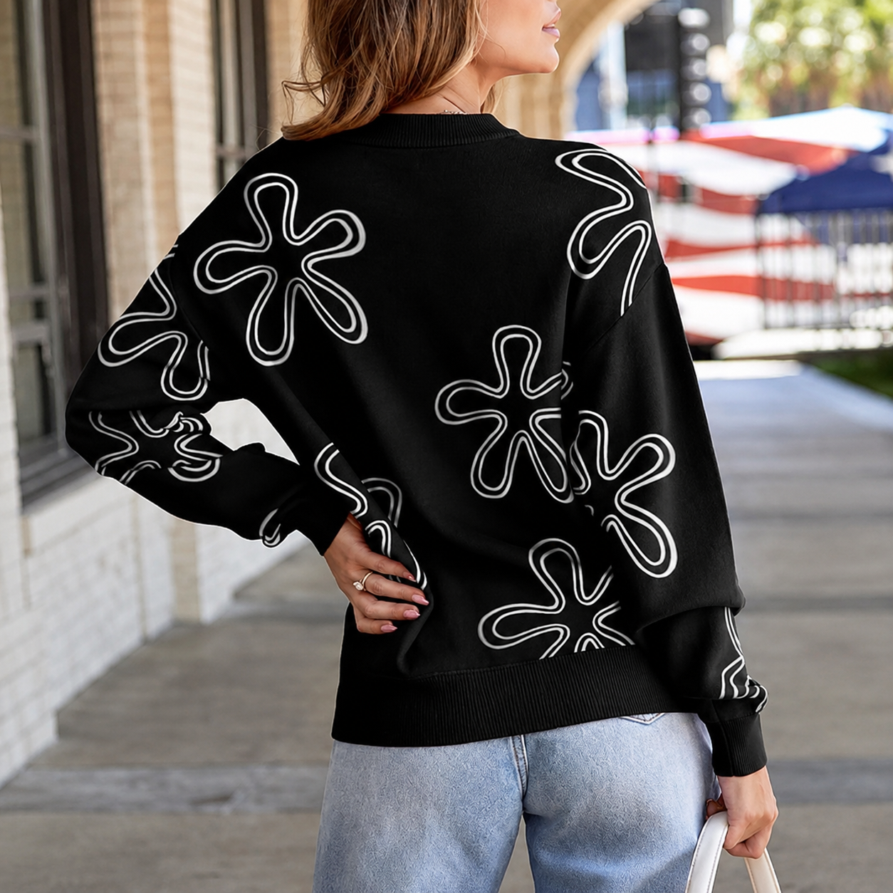 Snowflake Knit Christmas Pullover Sweater for Women