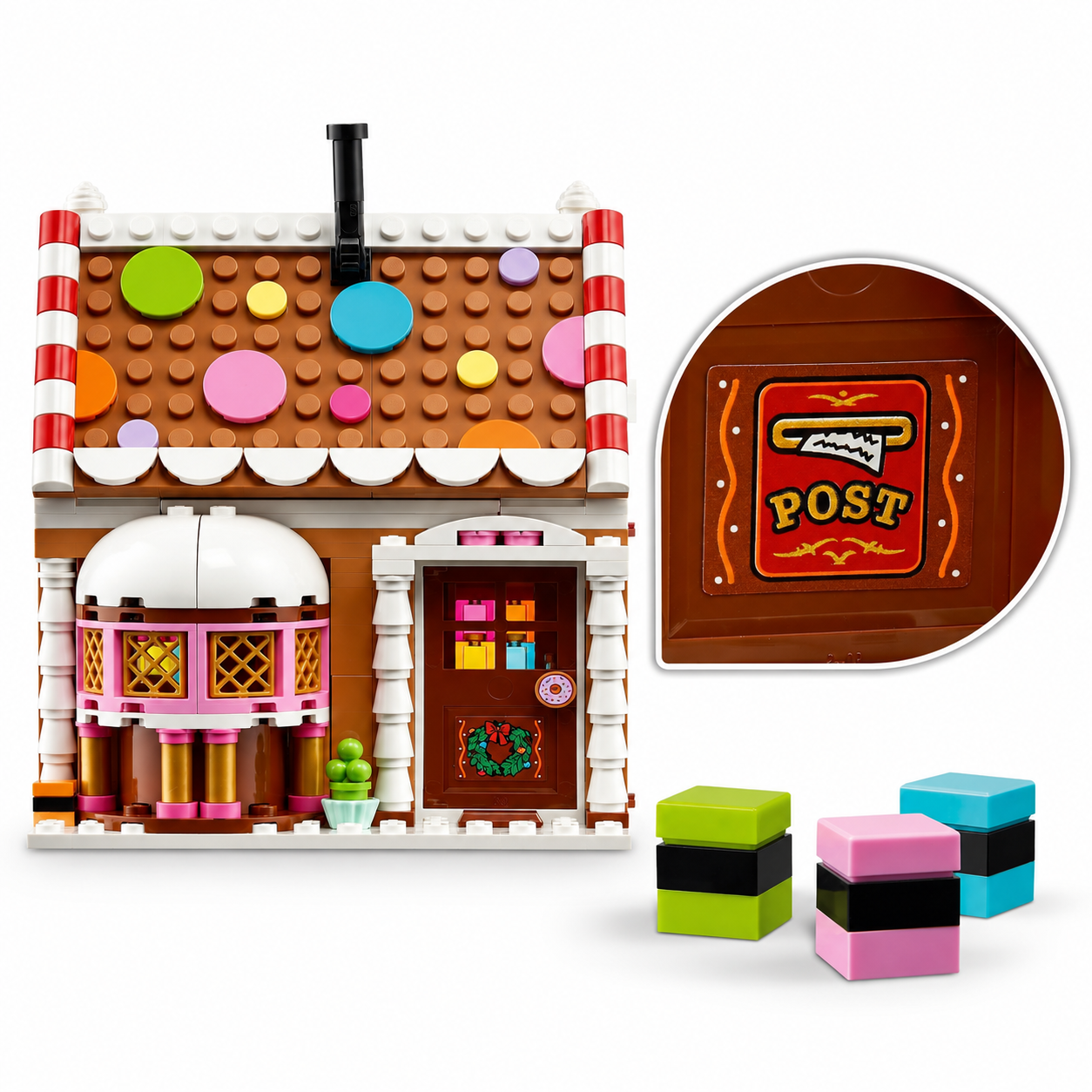 Festive Gingerbread House Christmas Building Toy 498 Piece Set For Kids