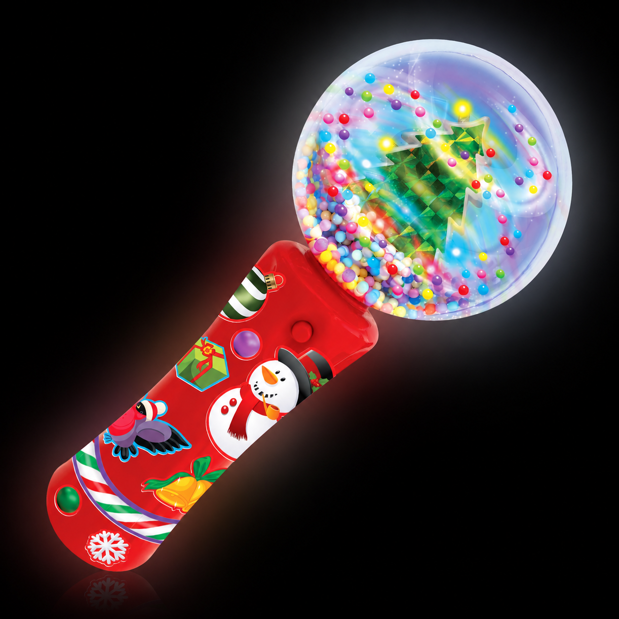 Christmas Tree LED Light Up Spinner Wand Sensory Toy For Kids With Autism
