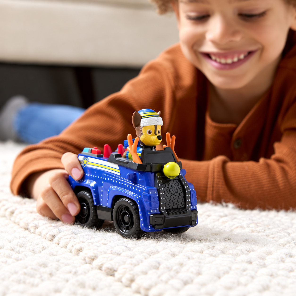 Christmas Holiday Rescue Vehicles With Action Figures Kids Toy Set