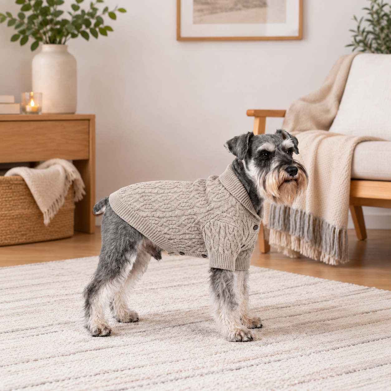 Christmas Cable Knit Sweater For Dog