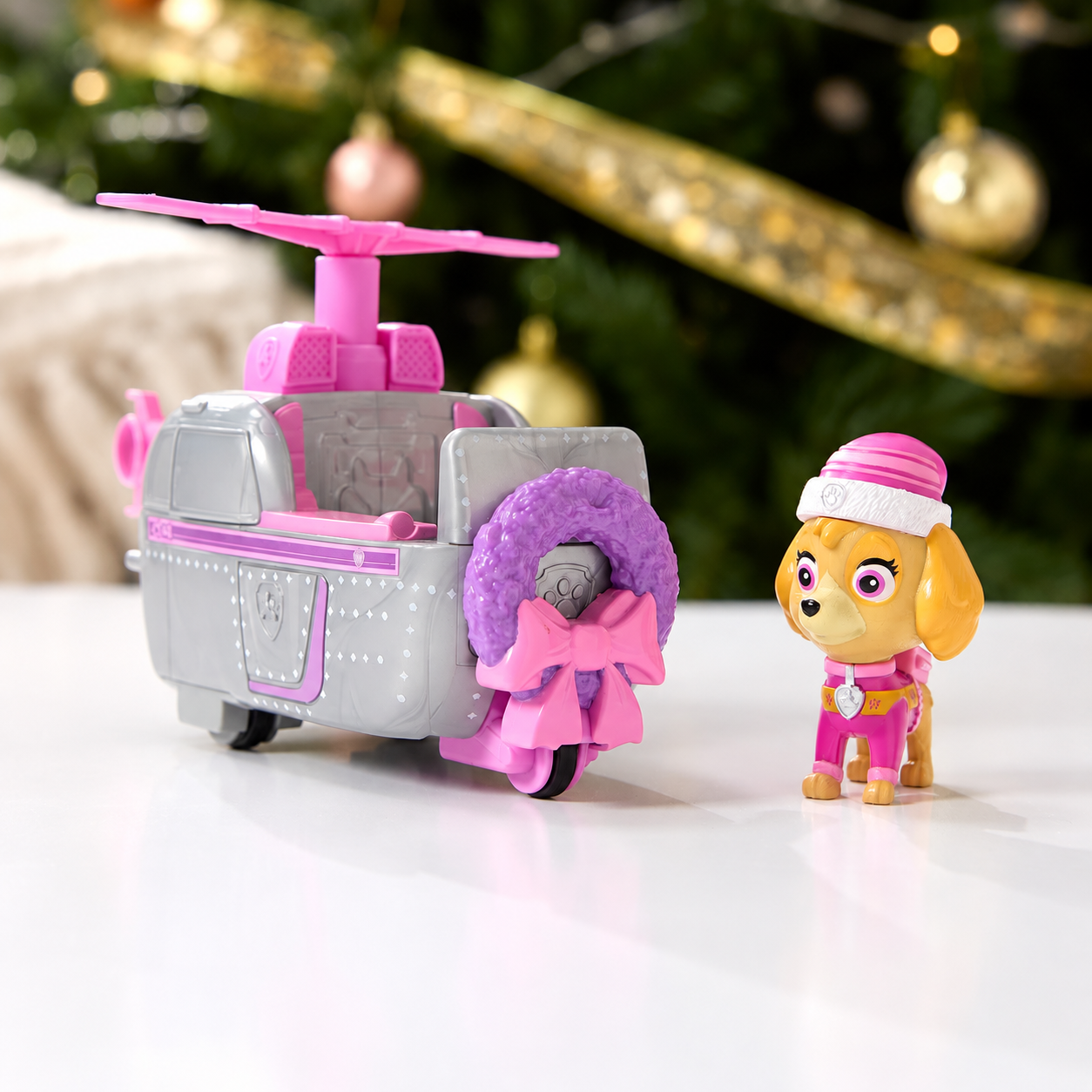 Christmas Holiday Rescue Vehicles With Action Figures Kids Toy Set