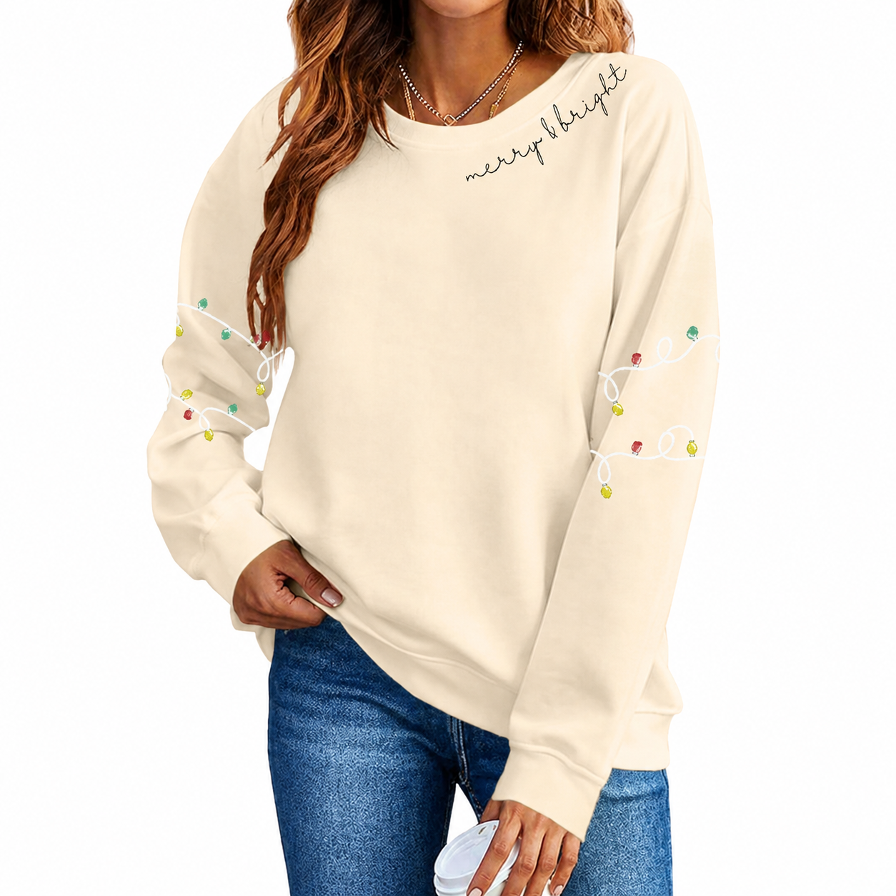 Christmas Graphic Printed Sweatshirt For Women