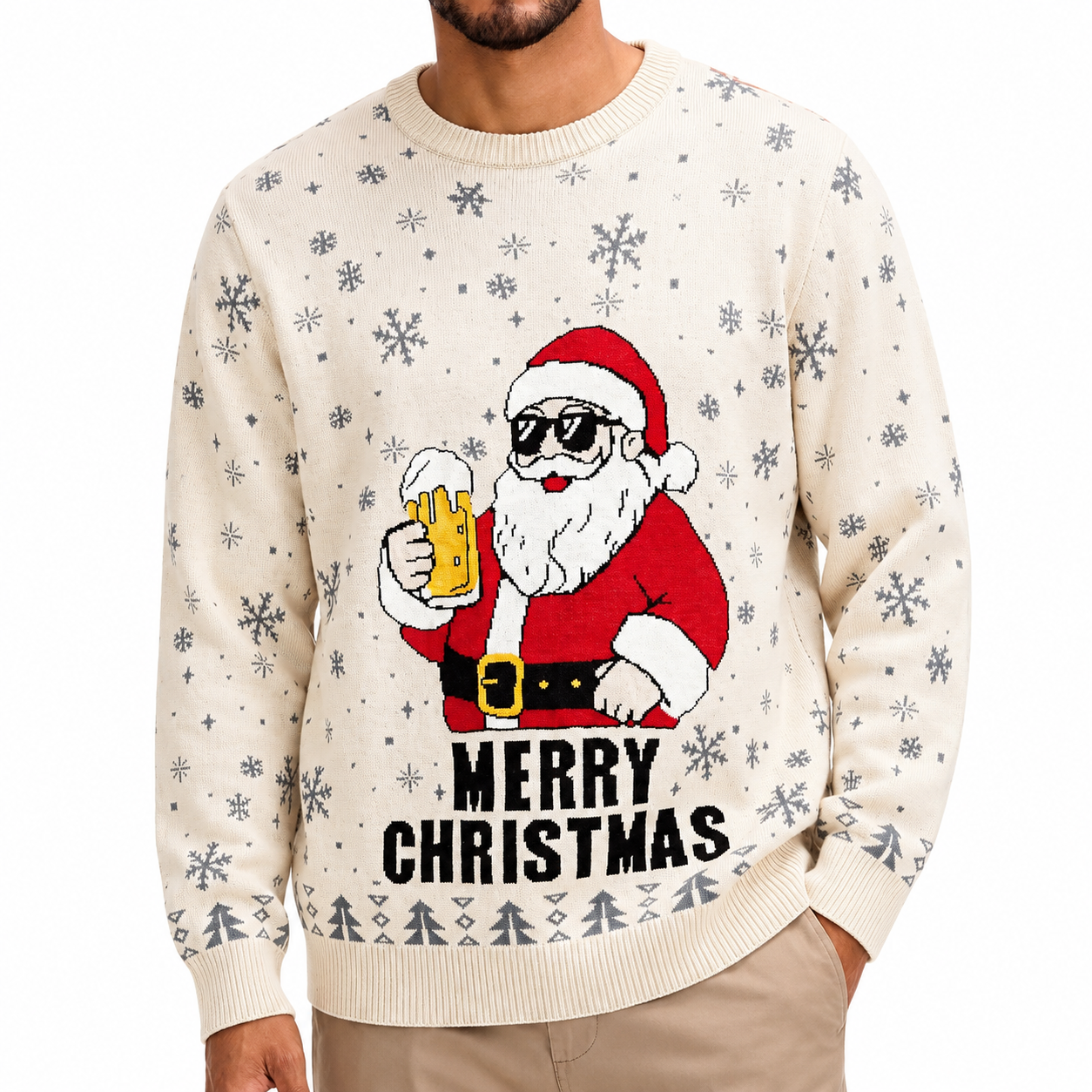 Classic Knit Christmas Pullover Sweater for Men