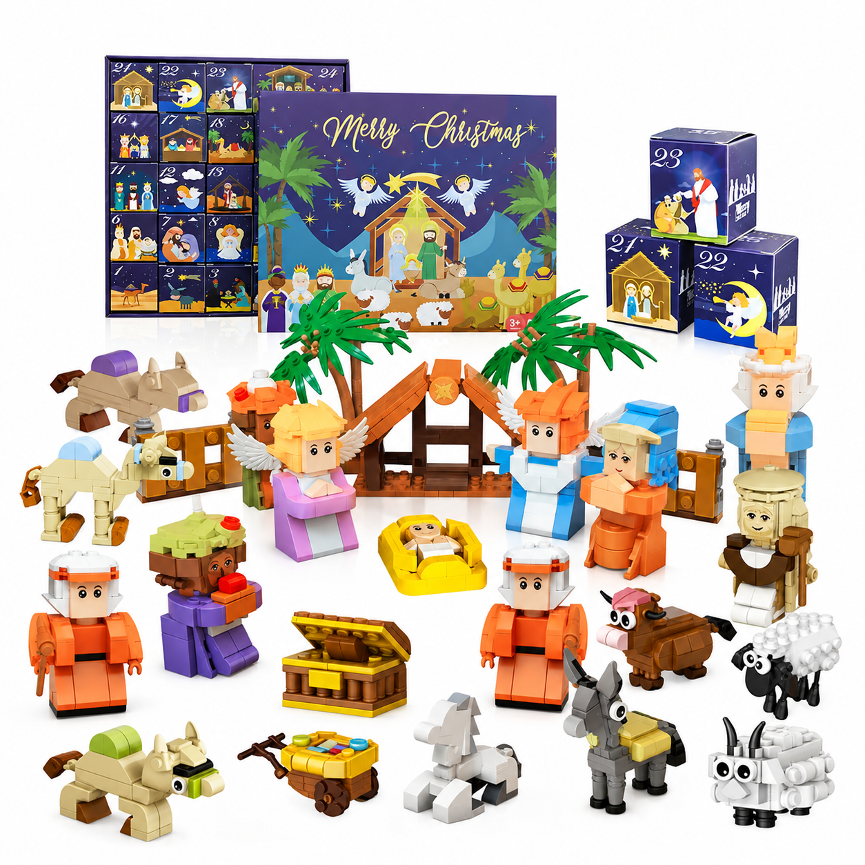 24 Day Christmas Advent Calendar Building Blocks Set  