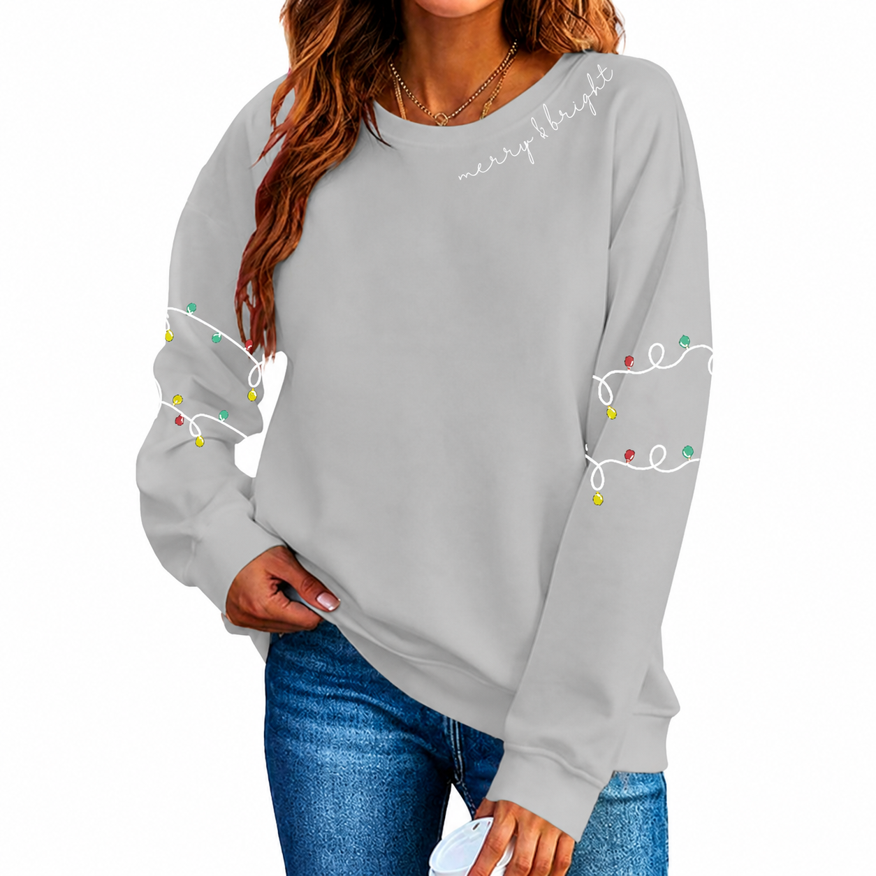 Christmas Graphic Printed Sweatshirt For Women