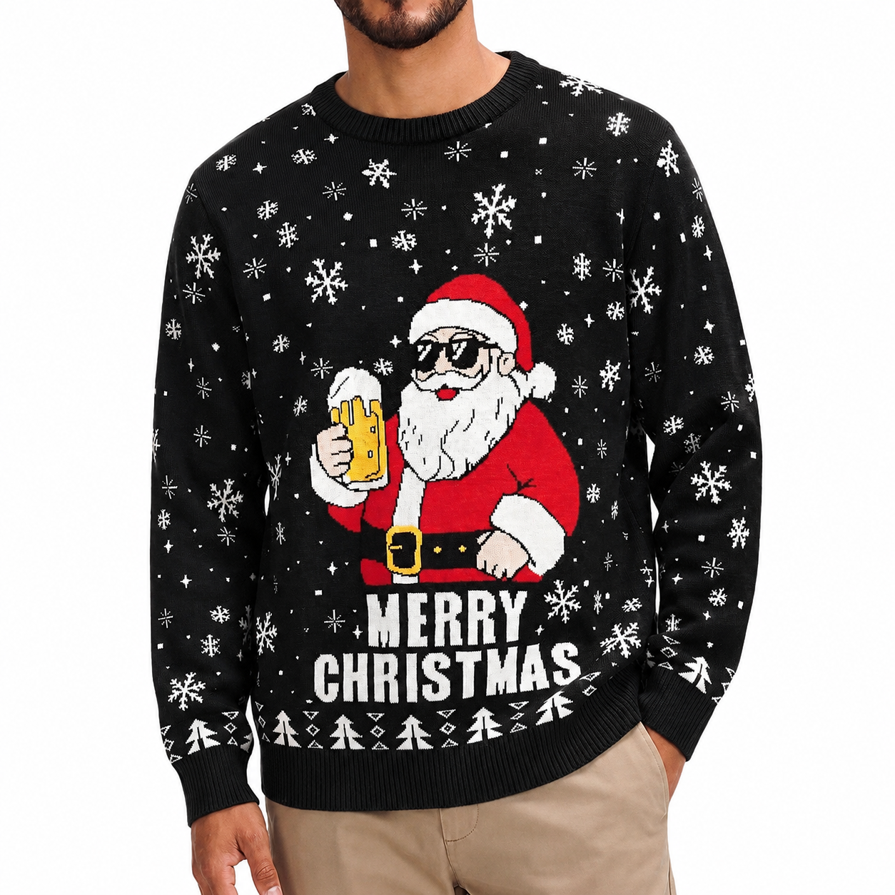Classic Knit Christmas Pullover Sweater for Men