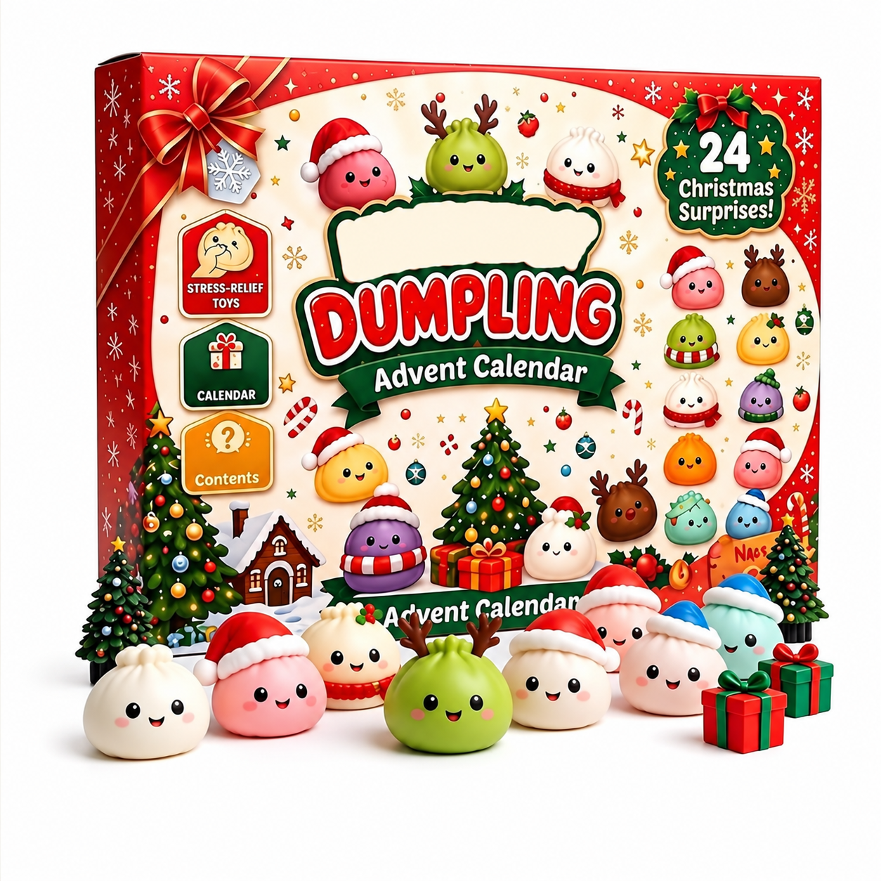 Christmas Squishies Advent Calendar 2026 Sensory Fidget Toy Set