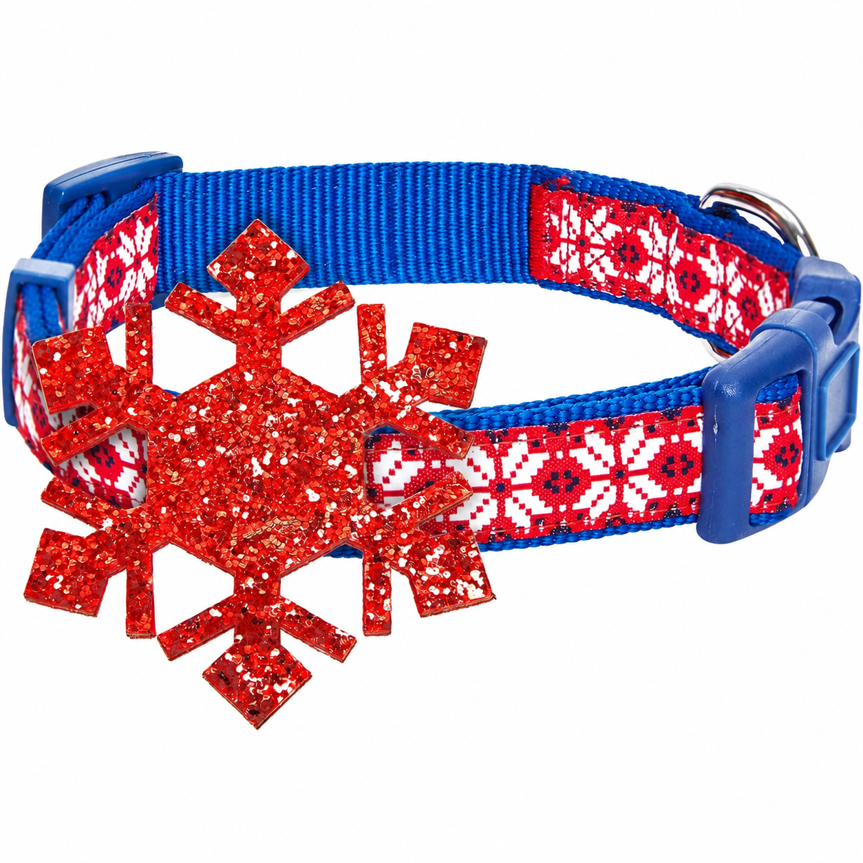 Christmas Dog Collar with Bow Tie Adjustable Holiday Collar