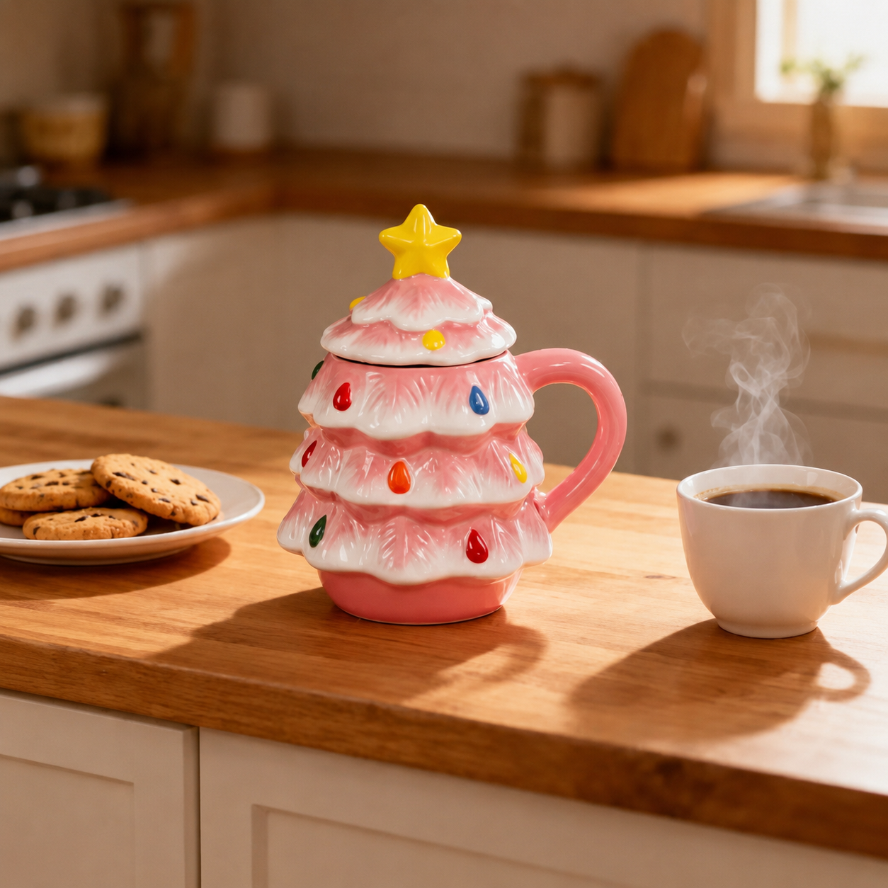 18Oz Christmas Tree Ceramic Mug For Warm Beverages  