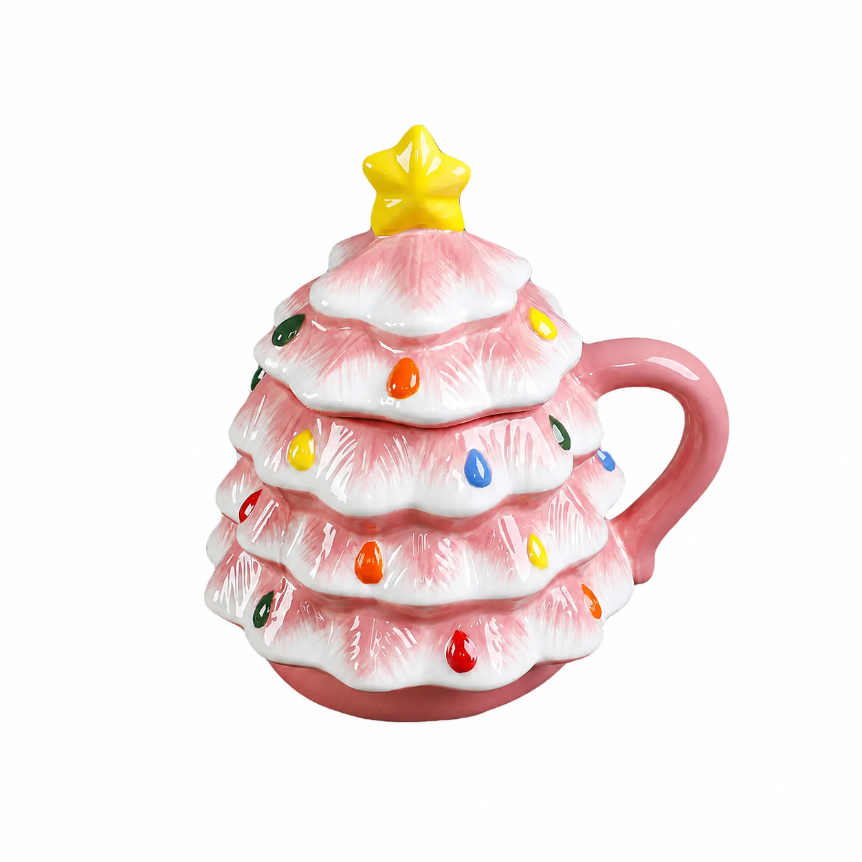 18Oz Christmas Tree Ceramic Mug For Warm Beverages  