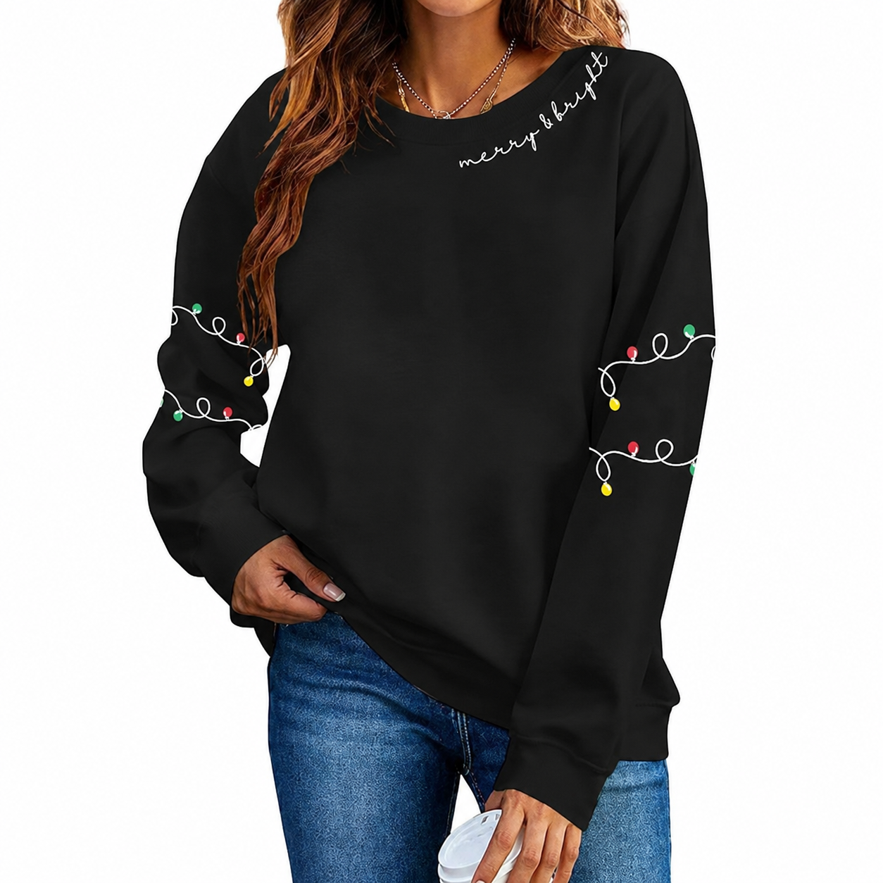 Christmas Graphic Printed Sweatshirt For Women