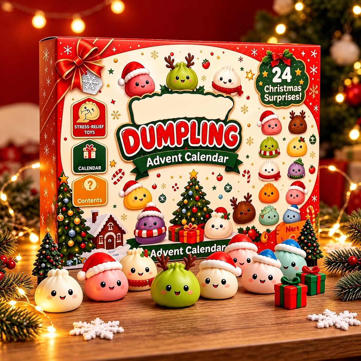 Christmas Squishies Advent Calendar 2026 Sensory Fidget Toy Set