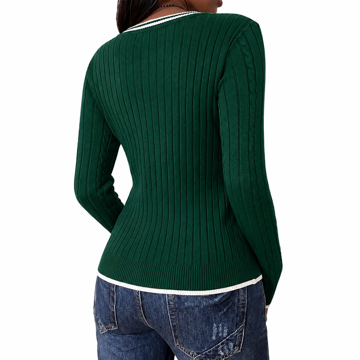 Classic Christmas Long Sleeve Pullover Sweater for Women