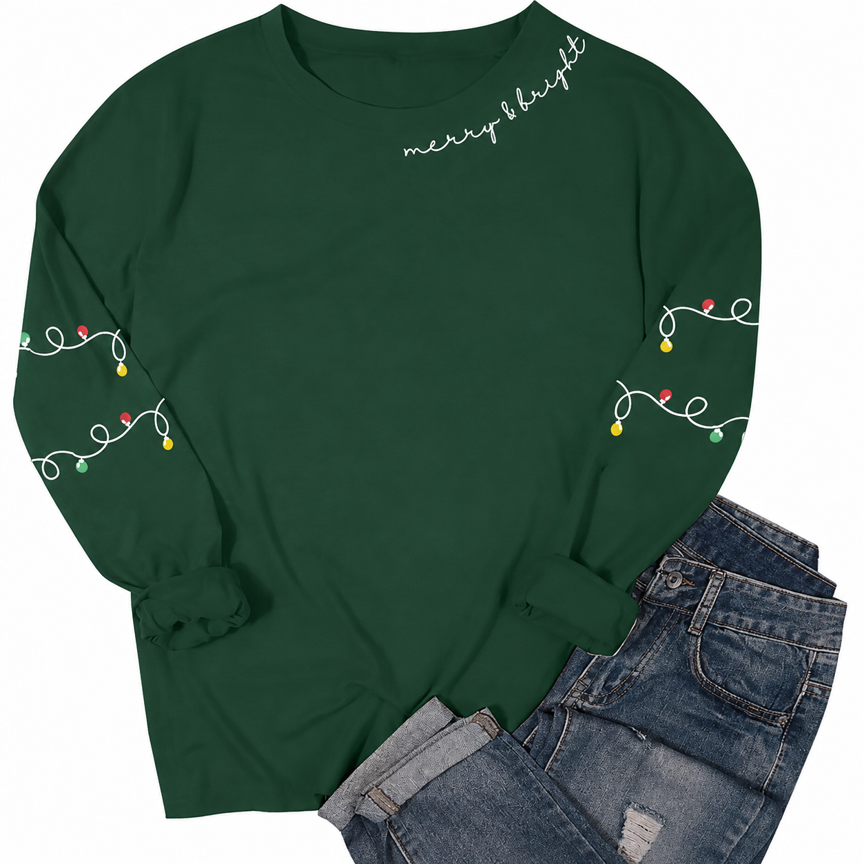 Christmas Graphic Printed Sweatshirt For Women