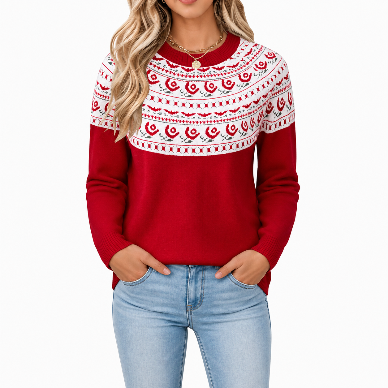 Casual Warm Knitted Pullover Sweater For Women