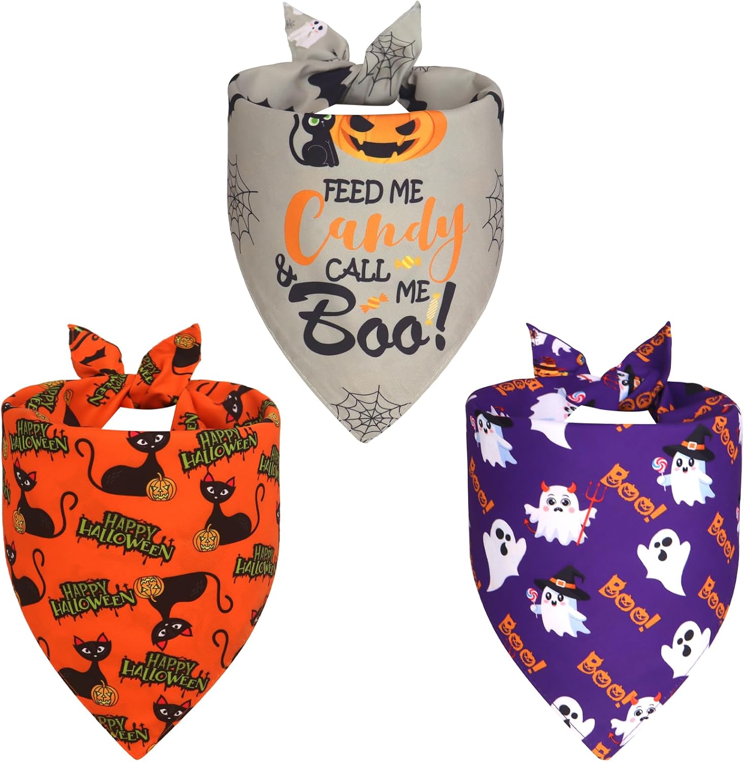 3 Pieces Christmas Dog Bandanas For Dogs