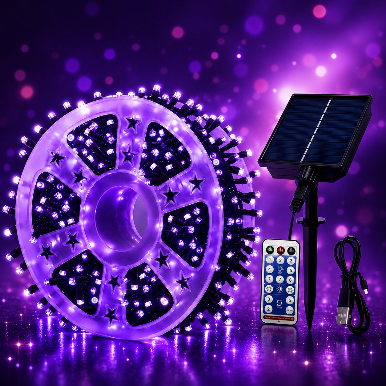 800 LED Wateproof Solar Fairy String Lights With Remote For Outdoor Decor