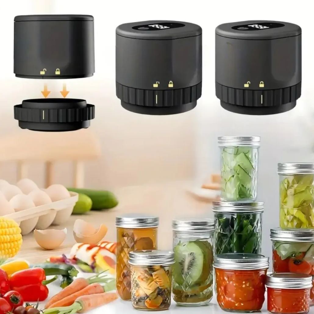 Electric Vacuum Sealer With Mason Jar Lids