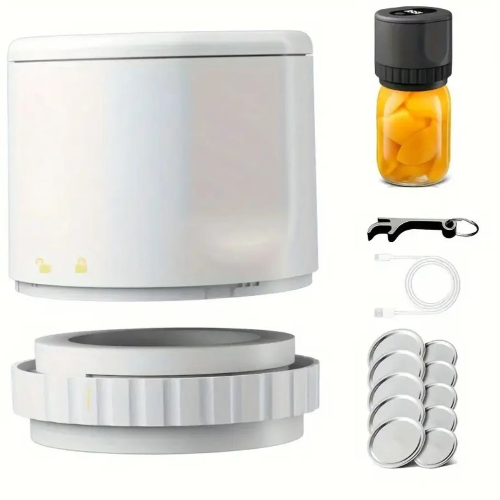 Electric Vacuum Sealer With Mason Jar Lids
