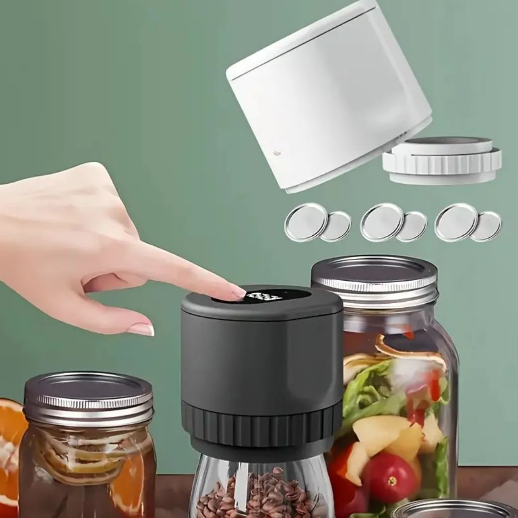 Electric Vacuum Sealer With Mason Jar Lids