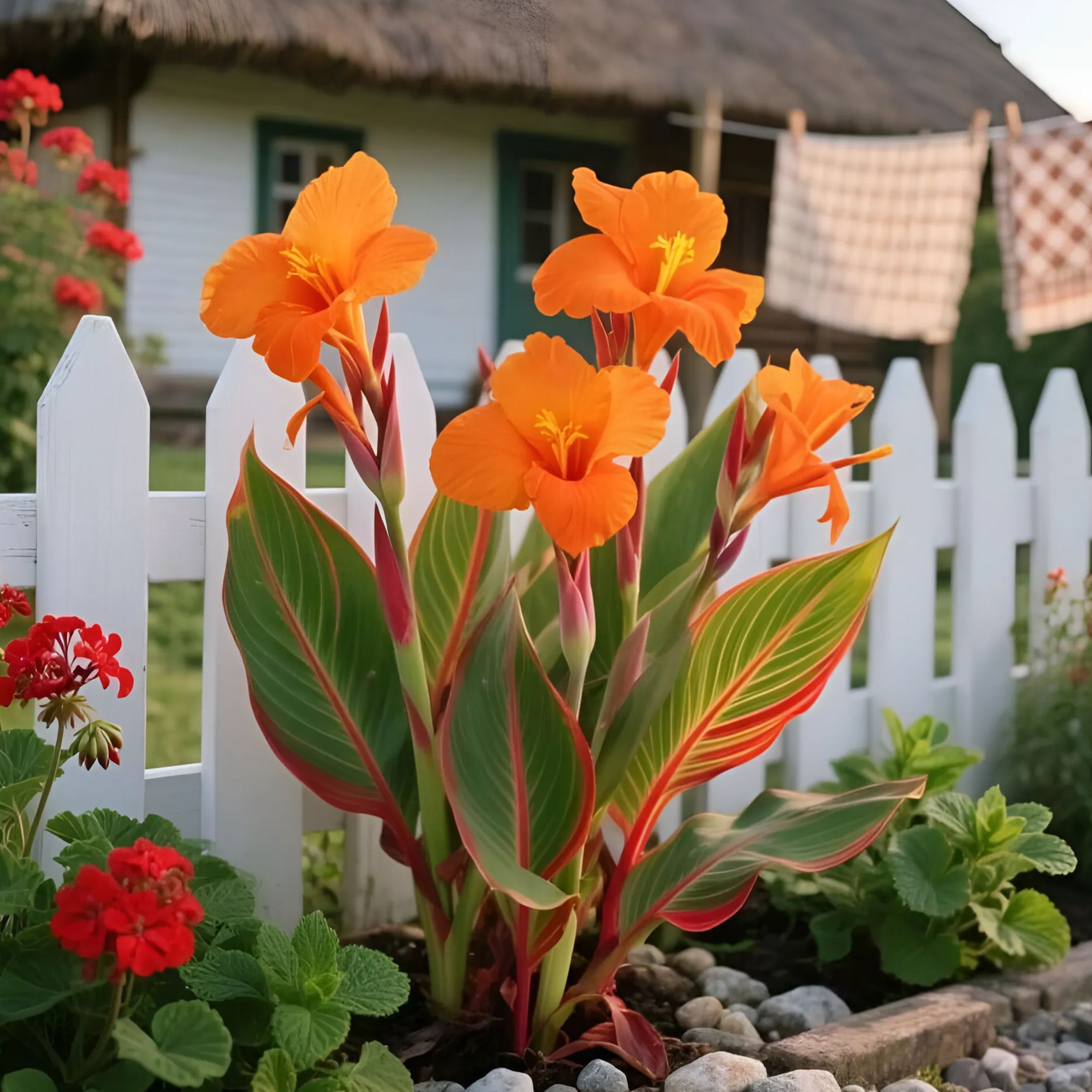 Striking Lilies Adorn The Center Of The Flower Seed