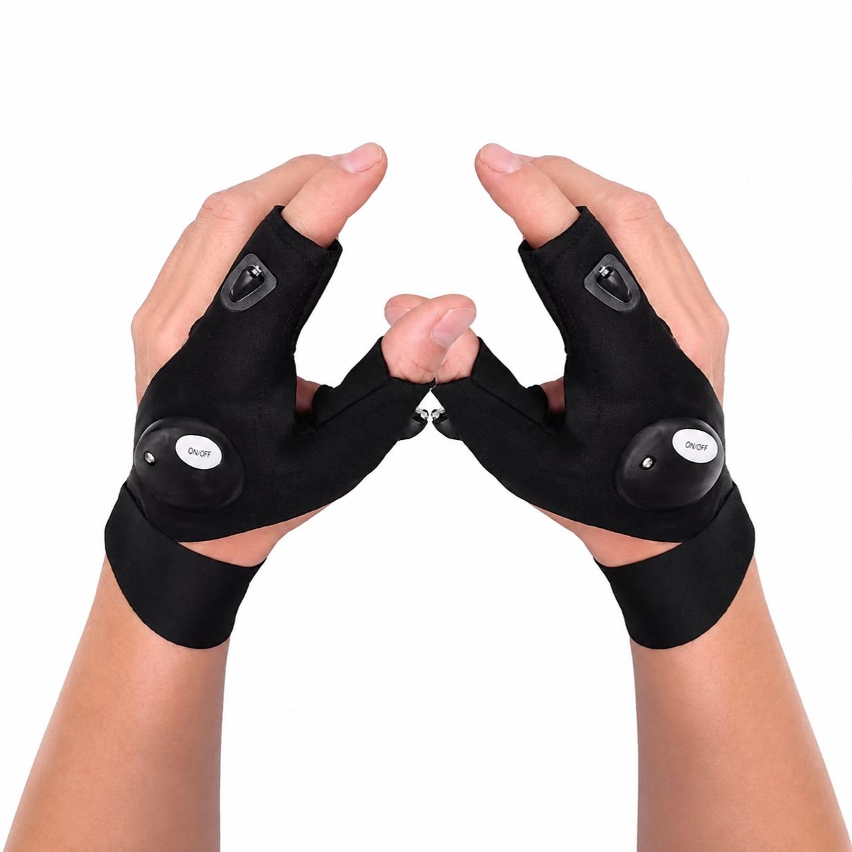 LED Flashlight Gloves For Camping Fishing And Night Tasks