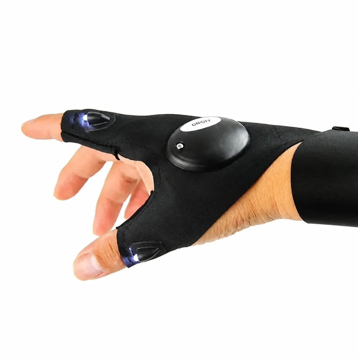LED Flashlight Gloves For Camping Fishing And Night Tasks