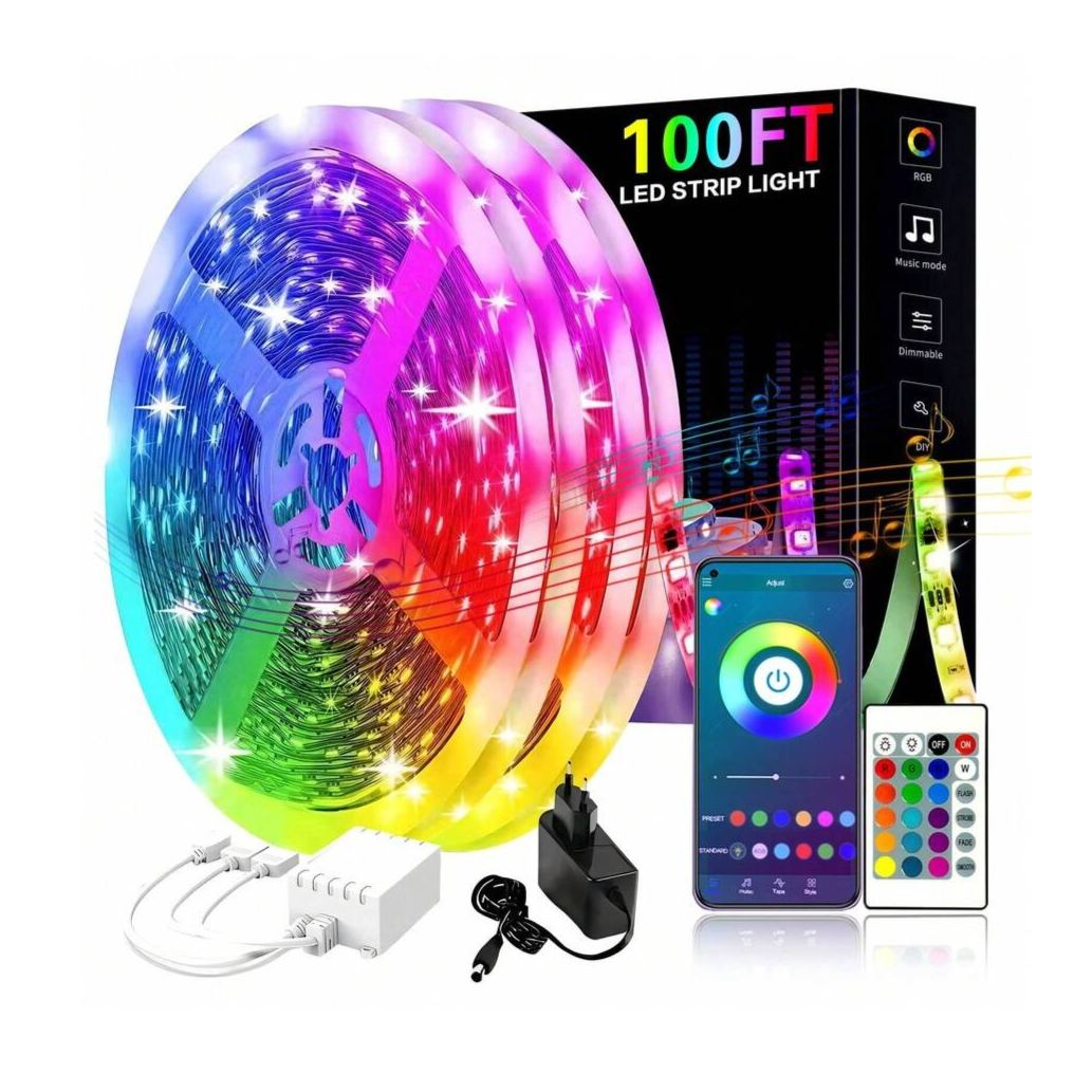 RGB LED Strip Lights With Remote Control 