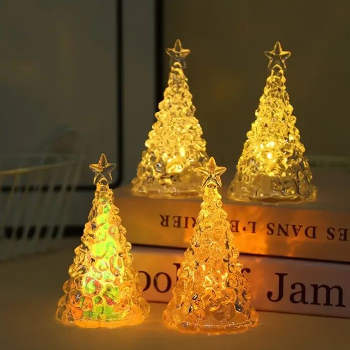 Christmas Star Tree Crystal Mini LED Festive Decor Lights