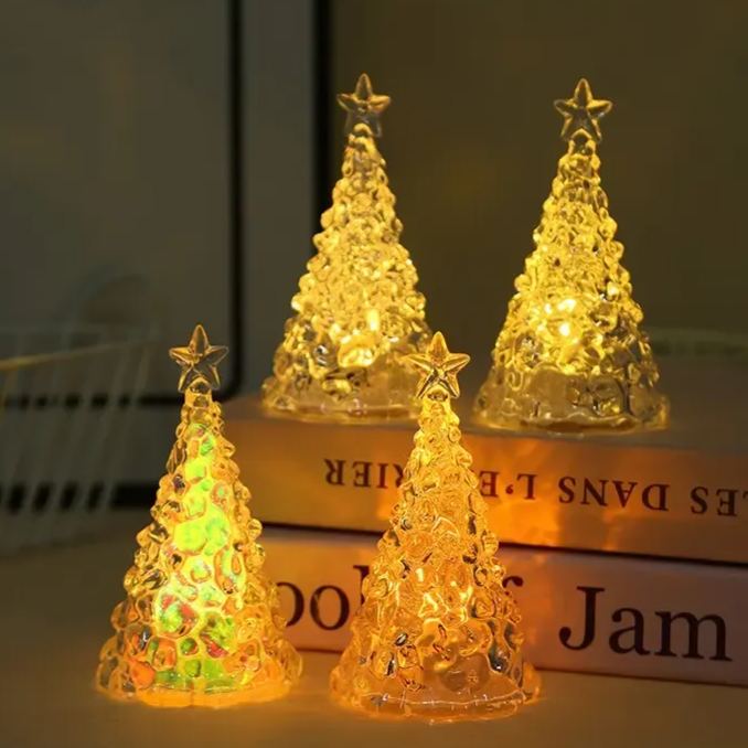 Christmas Star Tree Crystal Mini LED Festive Decor Lights