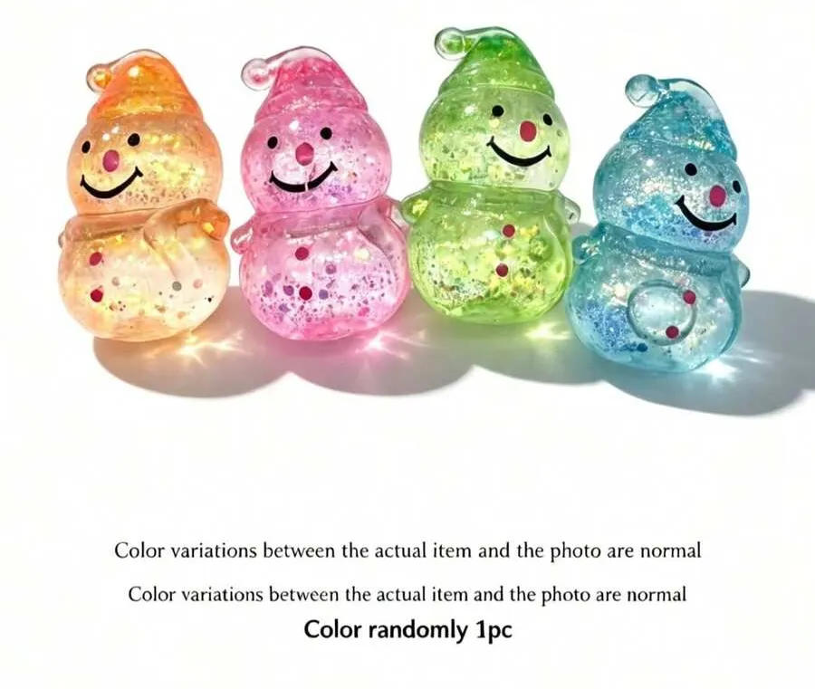 Christmas Snowman Slow Rise Squishy, Soft Mochi Squeeze Stress Relief Toy, Christmas Stocking Filler Holiday Gift, Back To School Crunchy Style, Cheese Texture Squeeze Toy, Christmas Winter Theme Jelly Filled Stress Relief Fingertip Toy, For Adults, Teens And Children Sensory Soothing Stress Relief Desk Decor, Voice-Activated Stress Relief Venting Toy, Birthday Party Squishy, Slow Rise Squishy, Back To School Squishy, Need Doh Squishy, Crunchy Squishy, Party Favors For Kids, Christmas Gifts - Multicolor - View 7