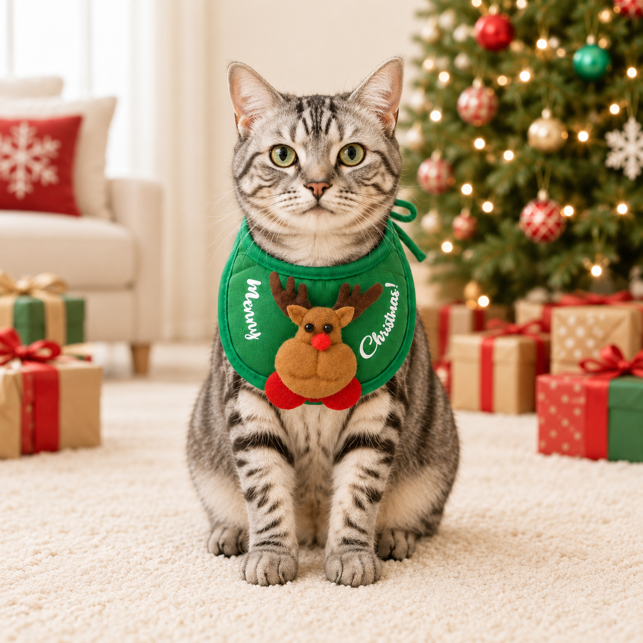 Christmas Pet Scarf Bib For Dogs And Cats