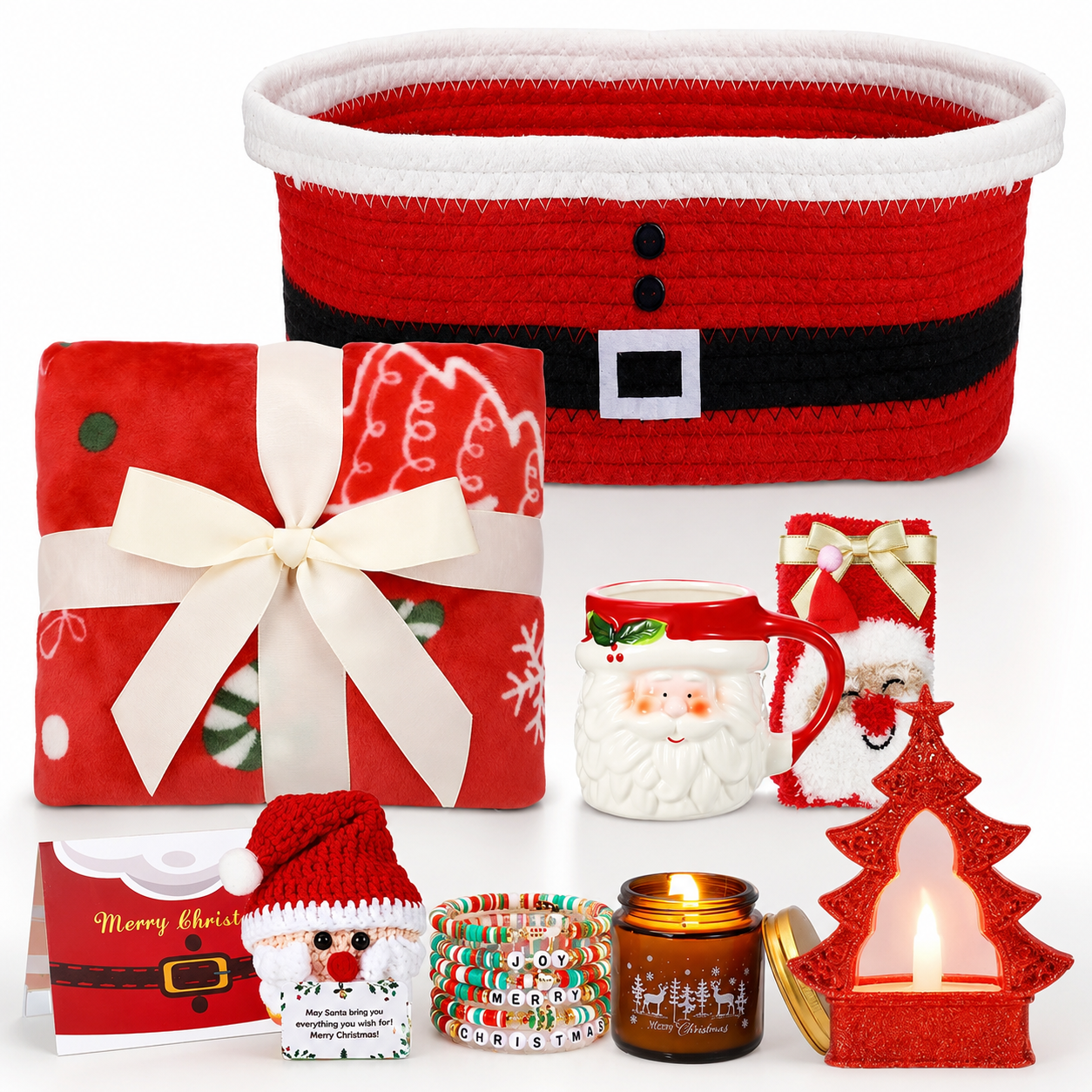 Christmas Gifts Set With Blanket And Coffee Mug
