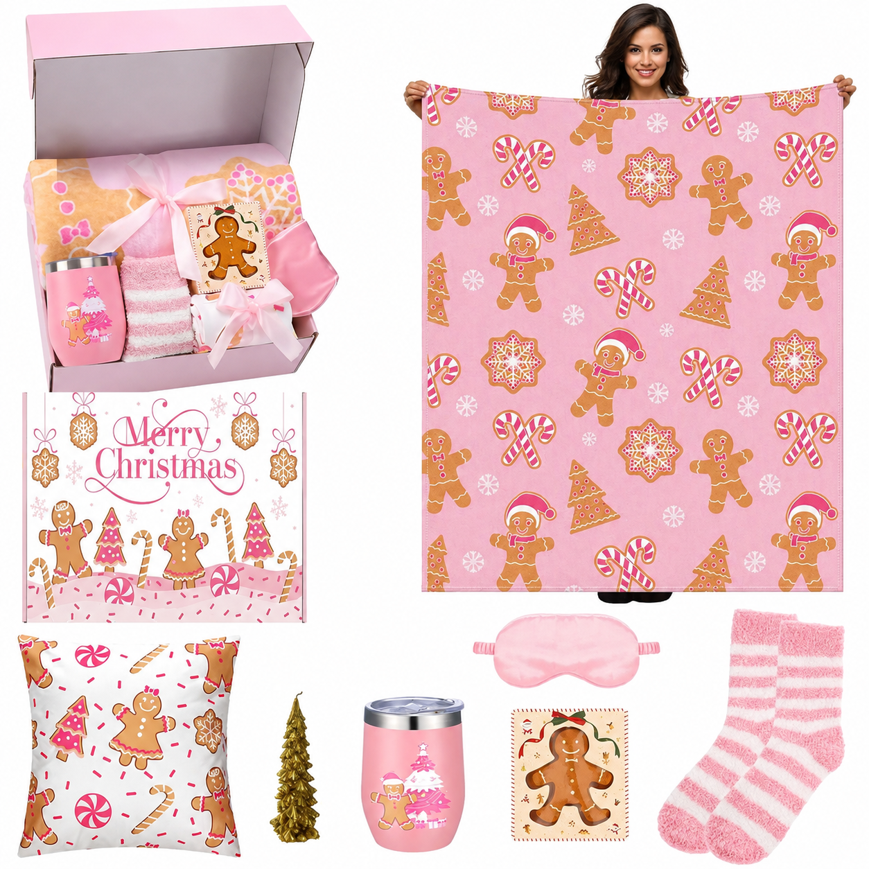 Christmas Gifts Set With Blanket And Coffee Mug