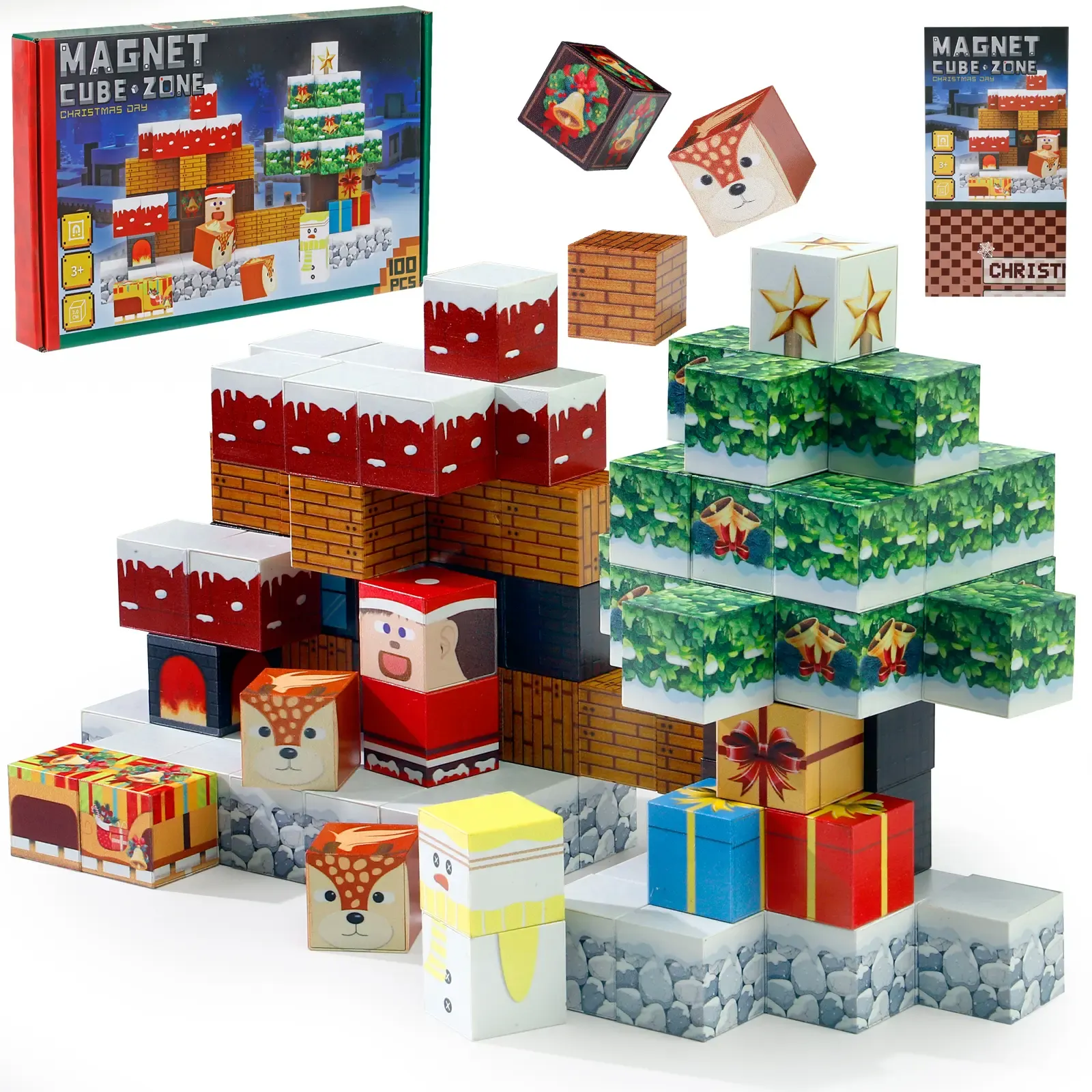 Christmas Magnetic Building Blocks Set For Kids