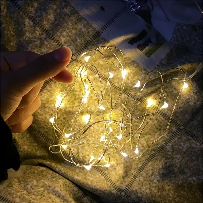 Battery Powered Micro LED String Lights For Christmas Decor