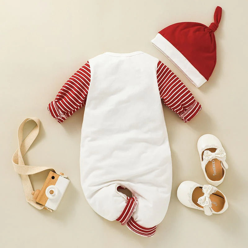 Christmas Baby Rompers With Hats-Children Cloth Shop