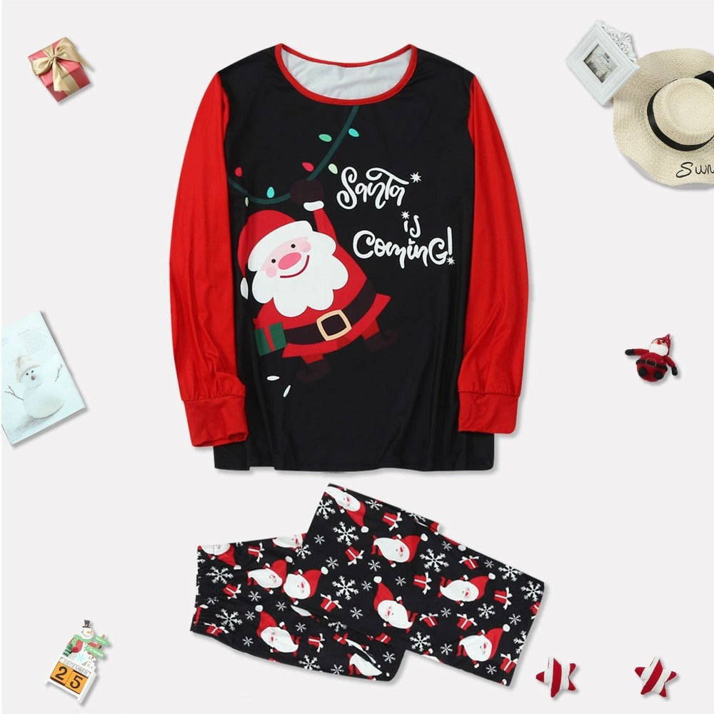 Santa Is Coming Family Matching Pajama Set - Amzemart