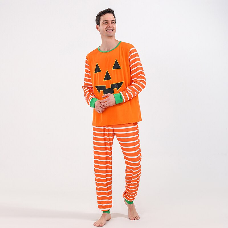 Soft Pumpkin Family Matching Pajama Sets - Amzemart