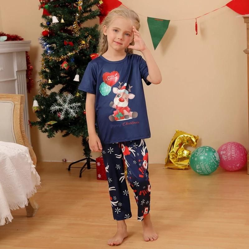 Cartoon Deer Matching Sleepwear Set - Amzemart