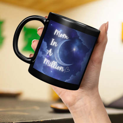 Serene Crescent Moon Ceramic Mug