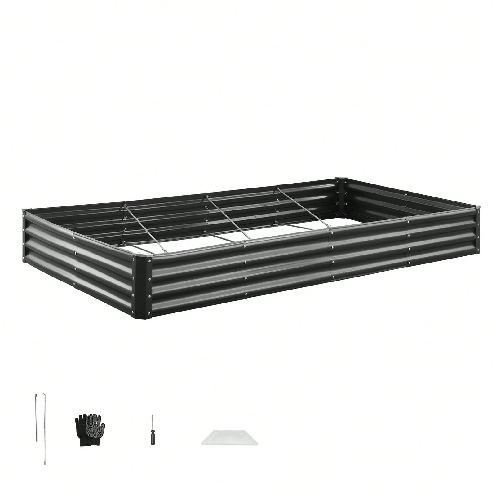 Galvalume Steel Raised Garden Bed Open Bottom Planter Box
