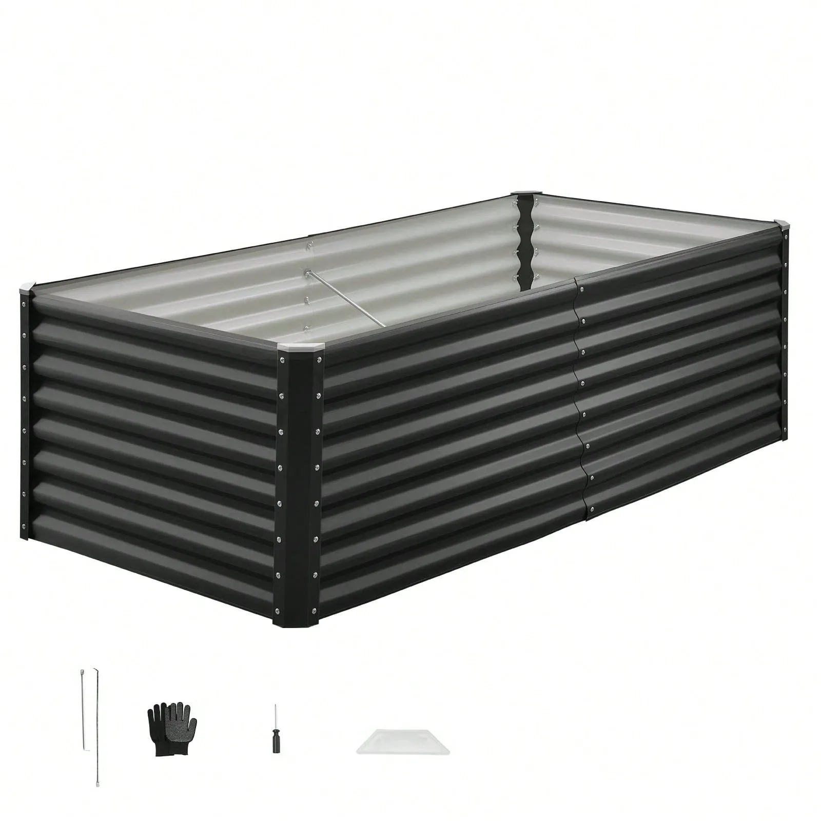 Galvalume Steel Raised Garden Bed Open Bottom Planter Box