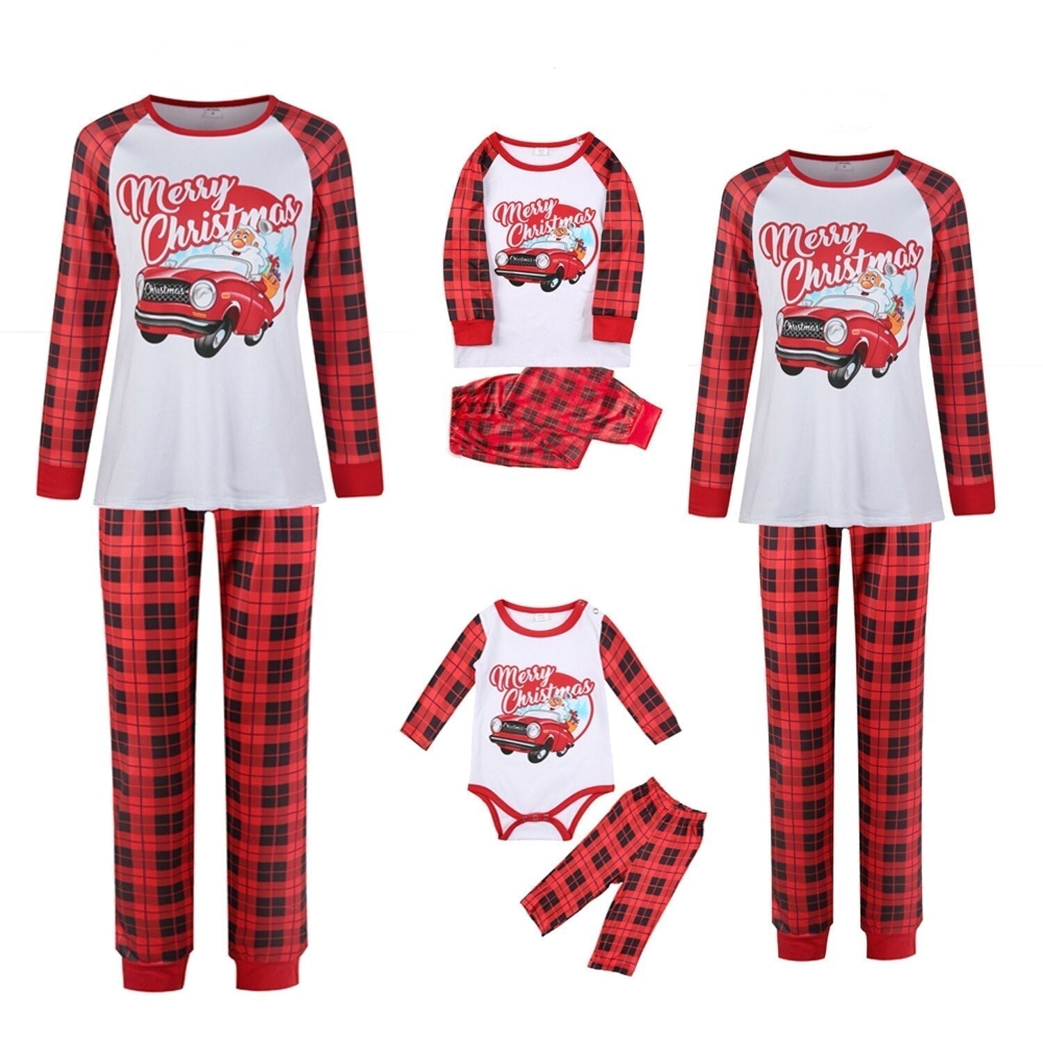 Christmas Car Family Matching Pajama Set - Amzemart