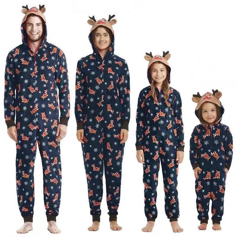 Elegant Reindeer Jumper Family Matching Pajama - Amzemart