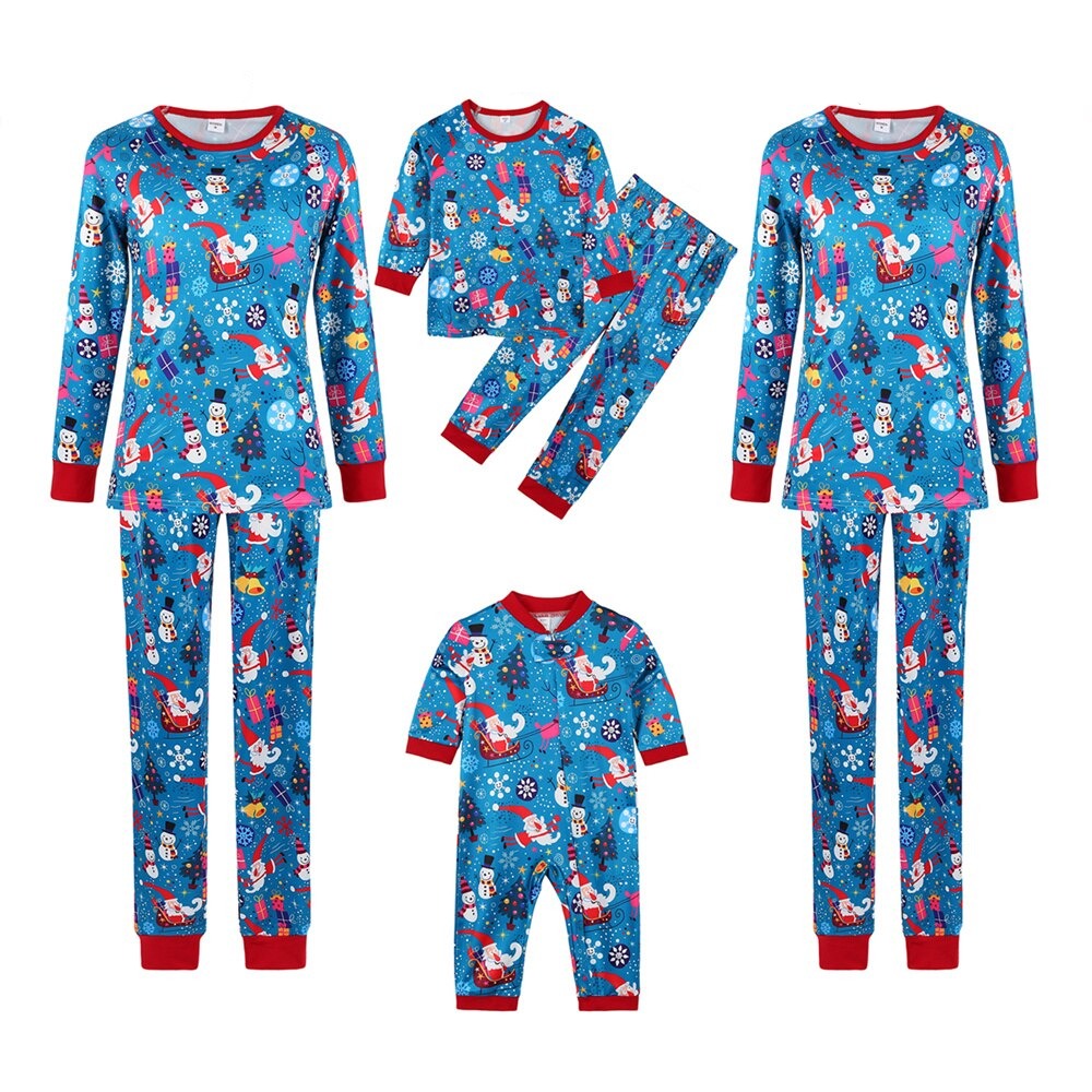 Santas Friends Family Matching Pajama Set - Amzemart
