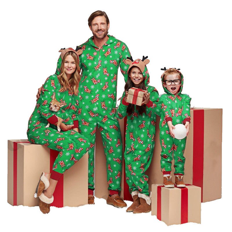 Reindeer Jumper Family Pajama - Amzemart